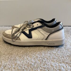 Vans Unisex Lowland Navy and White Sneakers